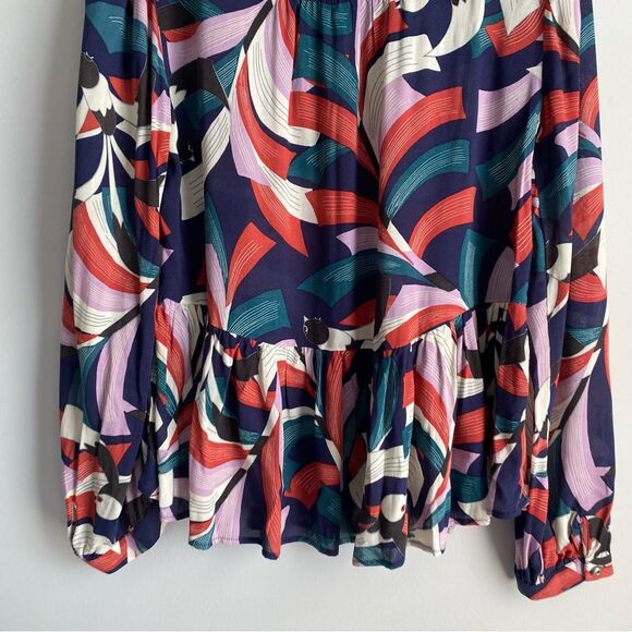 Maeve by Anthropologie Printed Cheyenne Peplum Blouse - Picture 2 of 8